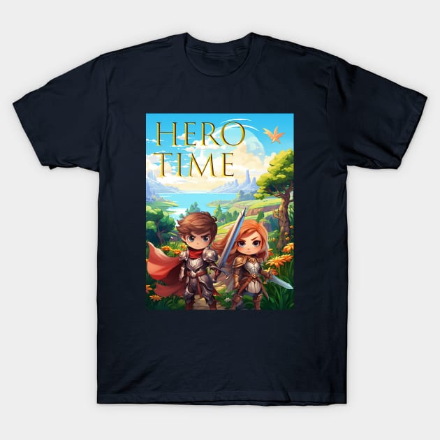 Hero Time - Cartoon Fantasy T-Shirt by Baby Kraken Creative Designs